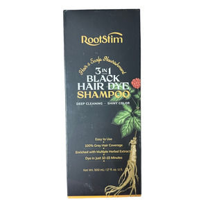 Instant Black Hair Dye Shampoo for Gray Hair 3 in 1 Hair Color Shampoo for Women
